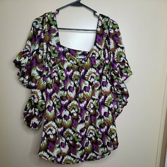 💥NWT SET OF 2 COTTON BLOUSES PLUS SIZE 4X WOMEN'S TOPS SHIRTS - Picture 6 of 6